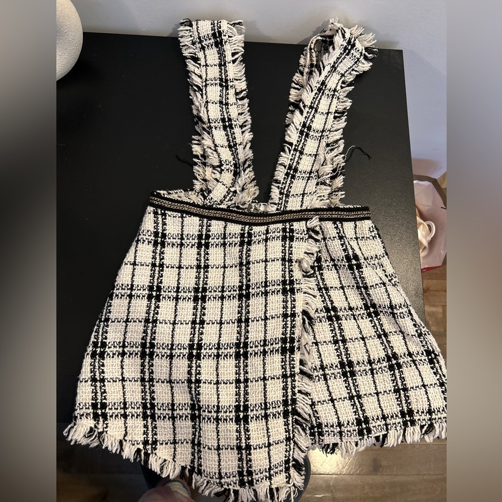 Elisa White Multi Tweed Romper Pink & Flare